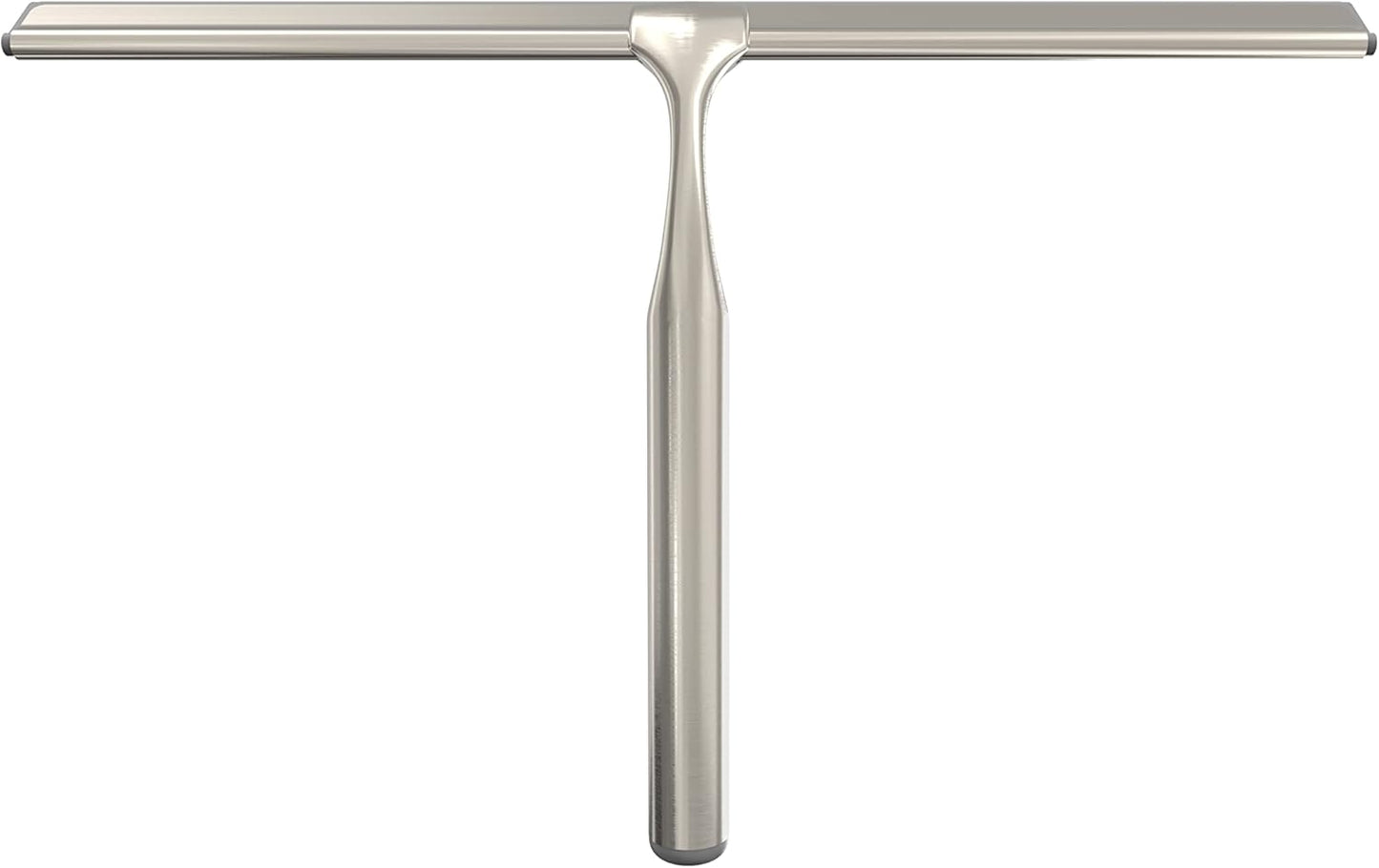 Better Living Deluxe XL Shower Squeegee, Multi-Purpose Silicone Squeegee Blade with Storage Hook, Rust-Proof Heavy Duty Window, Glass, Shower Scrubber, Windshield Wiper, 12", Brushed Nickel