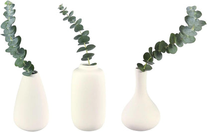 Daittin Small Ceramic Vase Set, Mini Flower Vases for Home Decor, Aesthetic Table Centerpieces for Living Room Bedroom Bathroom Shelf (Style-5)