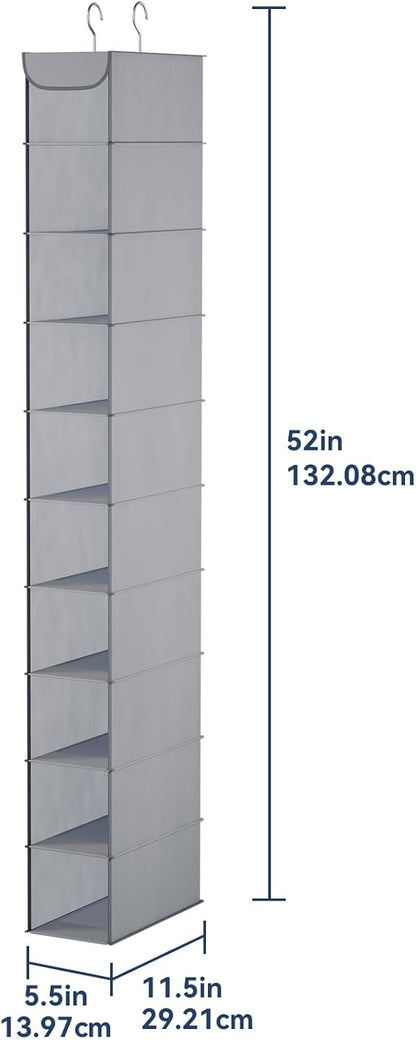 Whitmor Hanging Shoe Shelves - Crosshatch Gray