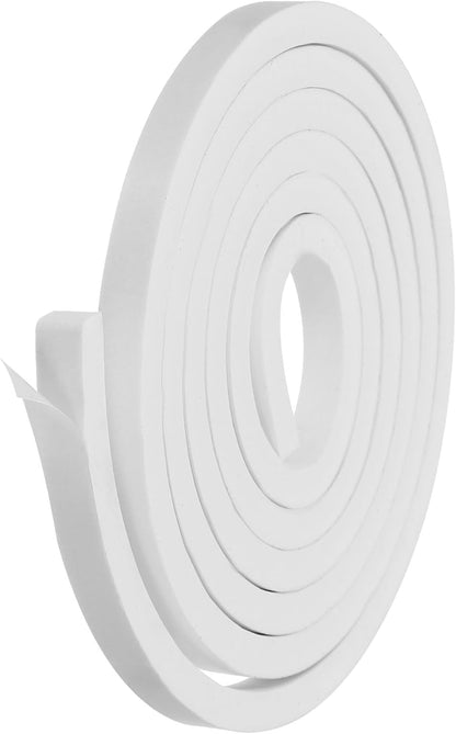 PATIKIL Weather Stripping Door Seal Strip, 3/8 Inch x 1/4 Inch x 32 Ft Self Adhesive Soundproof High Density Foam Tape Insulation for Door Window Air Conditioning, White - Colors A