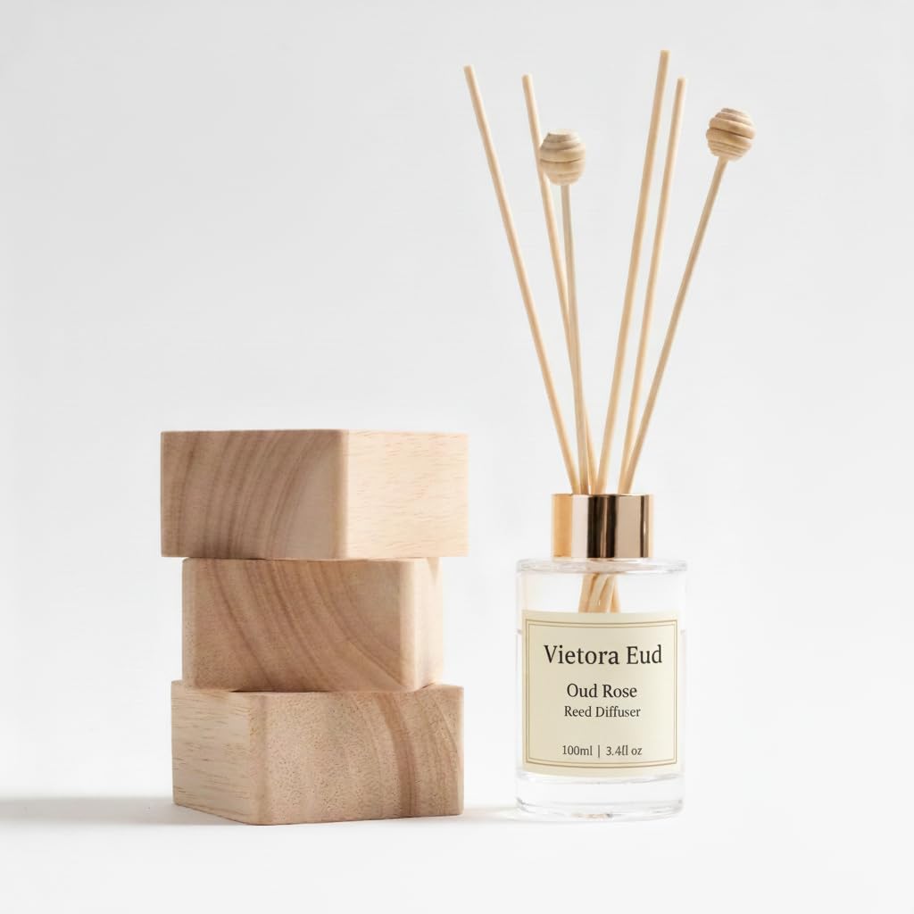 Luxury Hotel Scent Reed Diffuser 100ml (3.38oz) | No.1898 Hotel Collection Diffuser Oil Inspired by Ritz Carlton | Home, Bathroom & Office Decor | Long-Lasting Room Freshener Gift Set