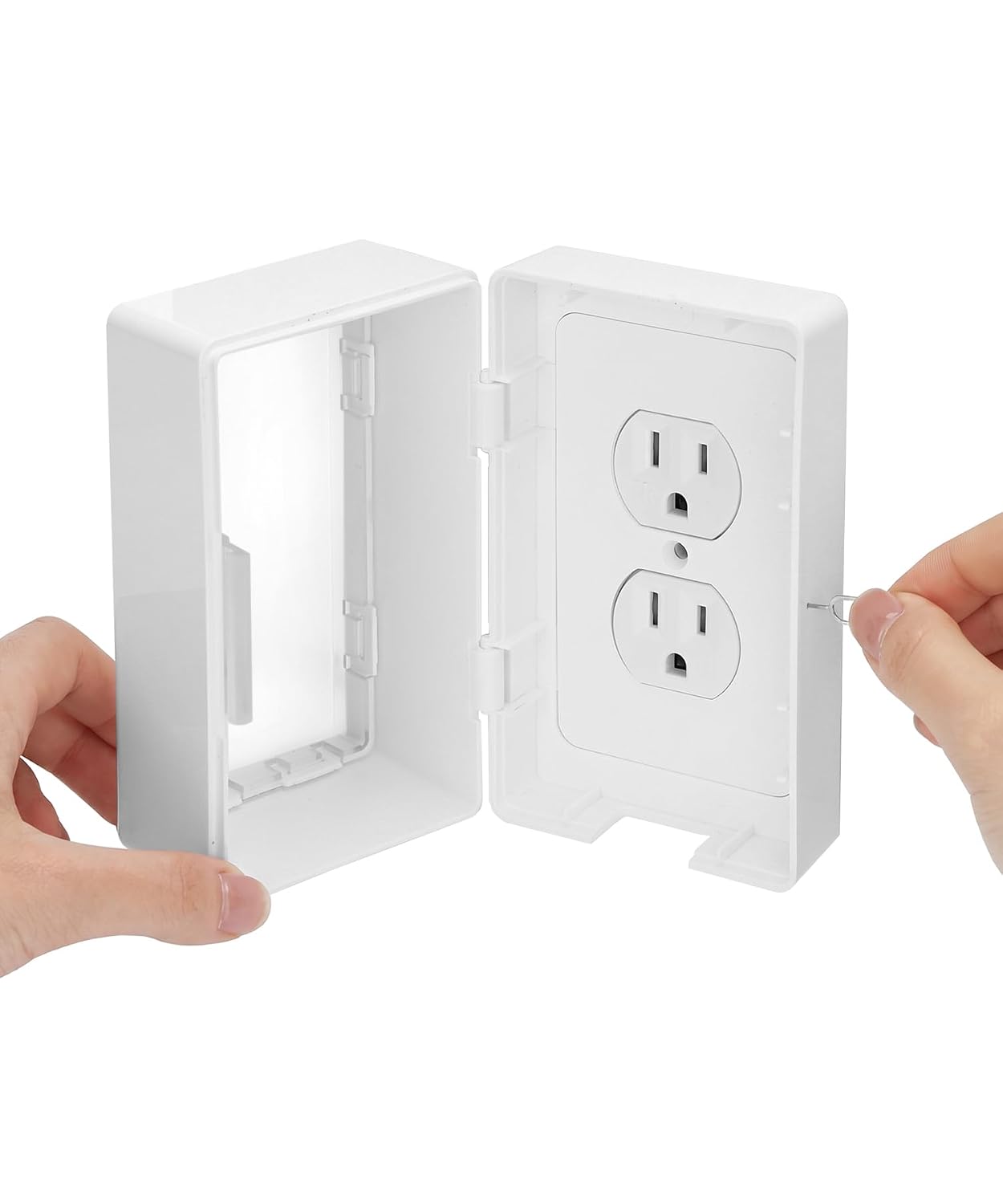 Bates- Baby Safety Outlet Cover Box, Locking Baby Proof Outlet Covers | Locking Plug Covers for Electrical Outlets