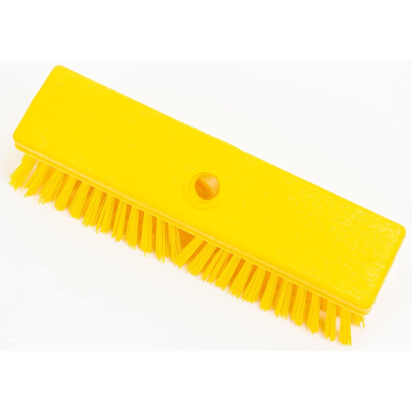 SPARTA Plastic Floor Scrub Brush, Brush Head Only, Deck Brush with ACME Standard Thread Fitting for Deck, Industrial Kitchens, and Hospitals, 10 Inches, Yellow