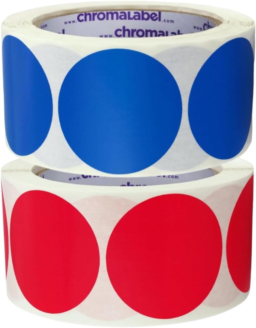 ChromaLabel 2 inch Color-Code Dot Labels | 500/Roll (Yellow)
