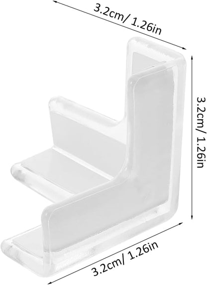 4Pcs Clear Corner Guards Proofing Furniture Edge Protectors for Tables Desks Transparent Safety Bumpers to Prevent Injuries Invisible Cushioning for