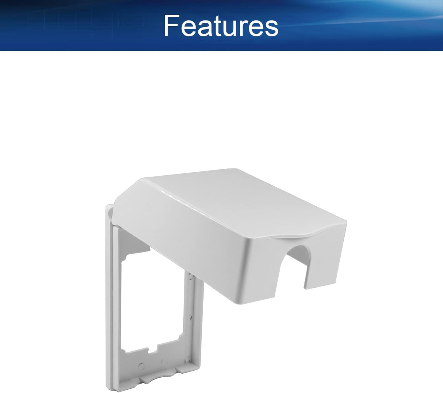 Heyiarbeit Weatherproof Cover Plug in Use Outlet Receptacle Protector 5.59"x3.27"x1.89"(LxWxH) for Retrofit Siding Construction 120 Type Transparent 1Pcs