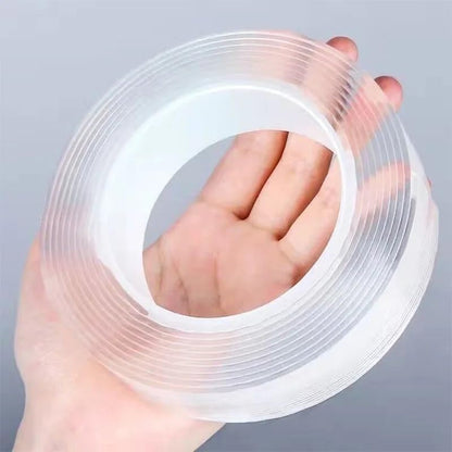 Nano Tape Tracsless Double Sided Tape Transparent No Trace Reusable Waterproof Adhesive Tape Cleanable Home Kitchen Bathroom