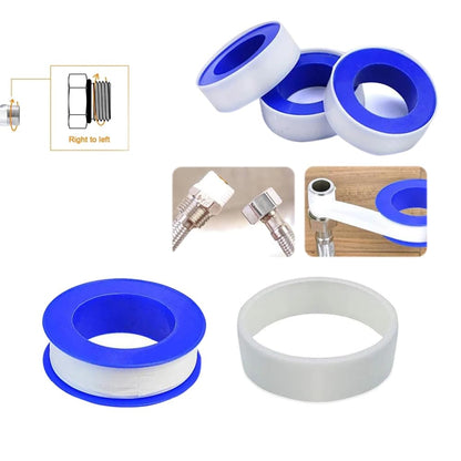 SKYPRO 10 Rolls Thread Seal Tapes, 1/2 PTFE Pipe Sealant Tape Industrial Thread Sealants Plumbers Thread Tape for Leak Water, Plumbers, Plumbing, Airs Head, Thread Pipe(1/2" x394", White)