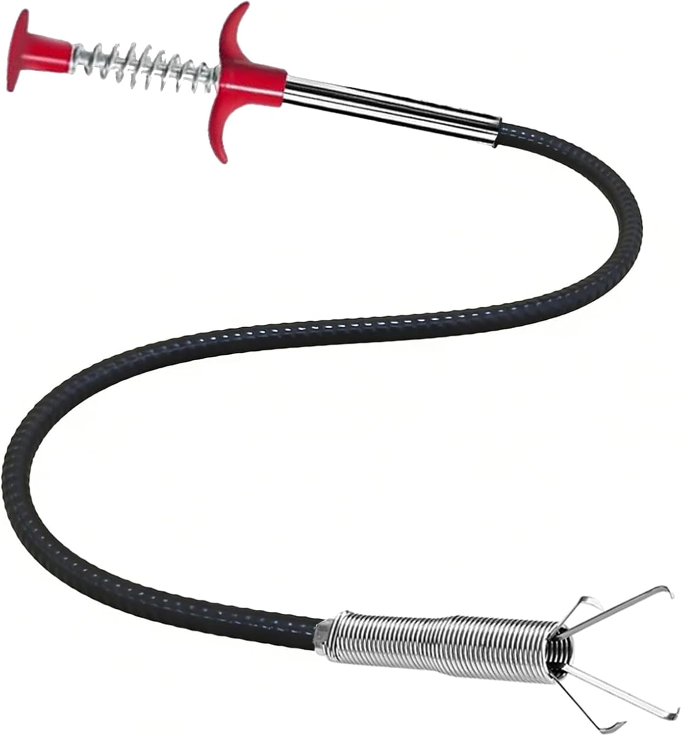 Drain Snake,79 inch Flexible Grabber Claw Pick Up Reacher Tool,Drain Clog Remover - Gutter Cleaning Tools for Home Sink, Bathroom Tub,Drain, Toilet, Tight Spaces