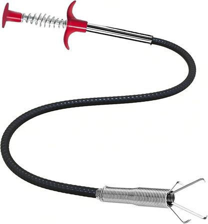 Drain Snake,79 inch Flexible Grabber Claw Pick Up Reacher Tool,Drain Clog Remover - Gutter Cleaning Tools for Home Sink, Bathroom Tub,Drain, Toilet, Tight Spaces
