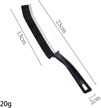 Hard Bristle Crevice Cleaning Brush.Multi-Purpose New Cleaning Brush Tool, Black Bristles with Ergonomic Grip Bathroom Gap Brush, Home, Kitchen, Bathroom, Faucets, Toilet,Window, Vehicle, (4)