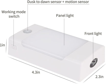 4-in-1 LED Night Light Emergency Backup Light, Motion Sensor, Dusk-to-Dawn Sensor, Rechargeable Battery Operated 5000K Daylight White, LED Flash Light for Home, Power Failure, Hurricane