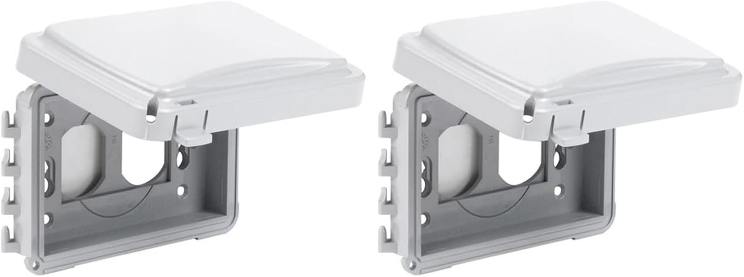 TayMac MM110G Weatherproof Single Outlet Outdoor Receptacle Cover, 5/8 Inches Deep, Grey