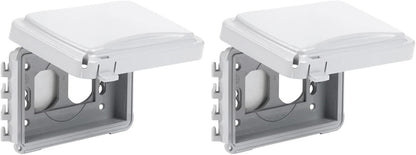TayMac MM110G Weatherproof Single Outlet Outdoor Receptacle Cover, 5/8 Inches Deep, Grey