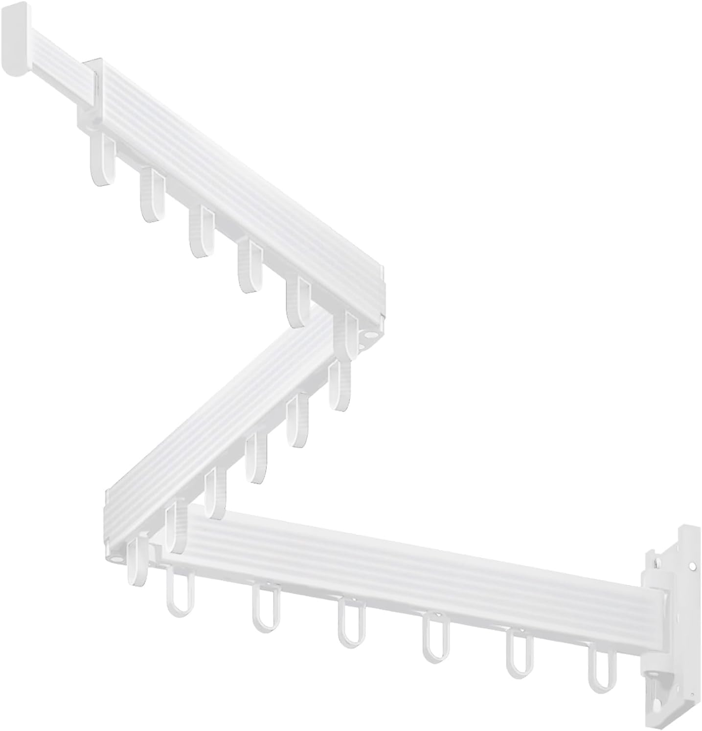 Foldable Wall Mounted Clothes Drying Rack for Laundry, White | 180° swivel, 220 lb hold, aircraft aluminum, retractable, space-saving, indoor outdoor, hanger dryer, balcony bathroom