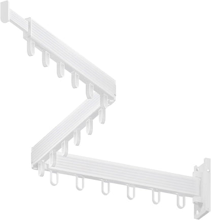 Foldable Wall Mounted Clothes Drying Rack for Laundry, White | 180° swivel, 220 lb hold, aircraft aluminum, retractable, space-saving, indoor outdoor, hanger dryer, balcony bathroom