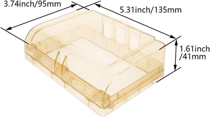 Fielect Weatherproof in Use Outlet Cover Plug Receptacle Protector for Retrofit Siding Construction Transparent 120 Type 142x83x48mm 1Pcs