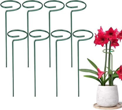 4/8/12 Pack Plant Stakes, 16/24/36 Inch Plant Support Stakes, Plant Sticks Support, Flower Stakes for Plants Peony, Tomato Seedling, Marigold, Amaryllis, Sapling, Coreopsis (16 Inch-4 Pack)