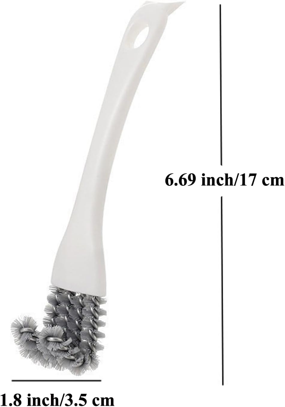 Hood and Grill Kitchen Cleaning Brush, Multi-Row Steel Wire Bristles, Built-in Scraper, Degreaser Tool for Oven Racks, BBQ Grates, and Kitchen Filters, Ergonomic White Handle