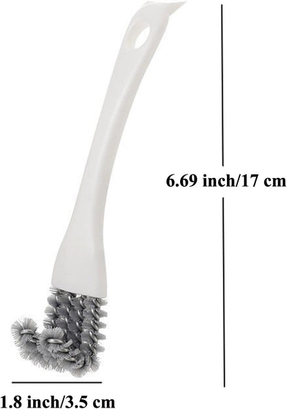 Hood and Grill Kitchen Cleaning Brush, Multi-Row Steel Wire Bristles, Built-in Scraper, Degreaser Tool for Oven Racks, BBQ Grates, and Kitchen Filters, Ergonomic White Handle