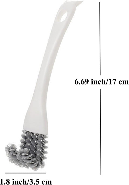 Hood and Grill Kitchen Cleaning Brush, Multi-Row Steel Wire Bristles, Built-in Scraper, Degreaser Tool for Oven Racks, BBQ Grates, and Kitchen Filters, Ergonomic White Handle