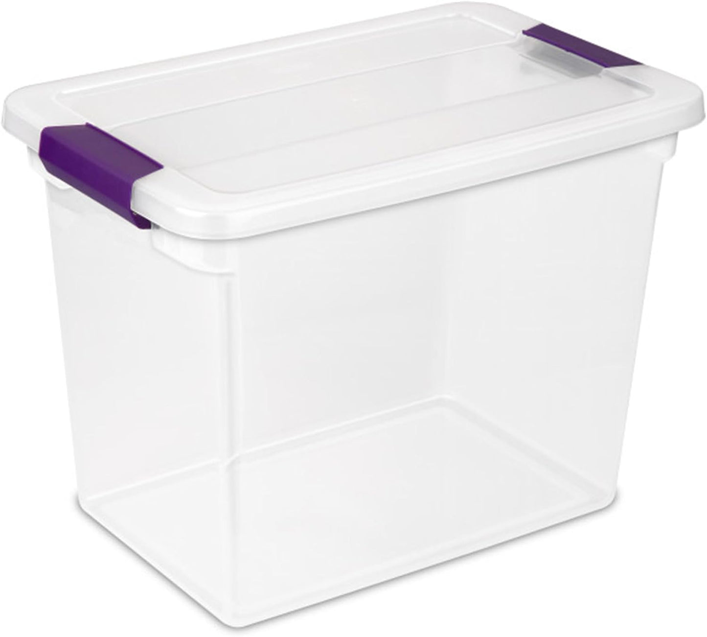 Sterilite 8-Pack 60 Quart ClearView Latch Box, Wheeled Underbed Organizer Bins with Latching Lids - Clear Plastic Organization Containers for Closet, Bedroom, Shelving Units and Everyday Home Storage