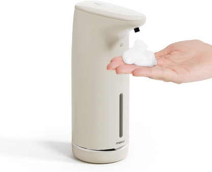 mooas Automatic Foaming Soap Dispenser Milky Touchless Foaming Hand Soap Dispenser, USB Rechargeable Electric Sensor Auto Foam Soap Dipsenser for Bathroom Kitchen Dish Wash Commercial 10.8oz (Mint)
