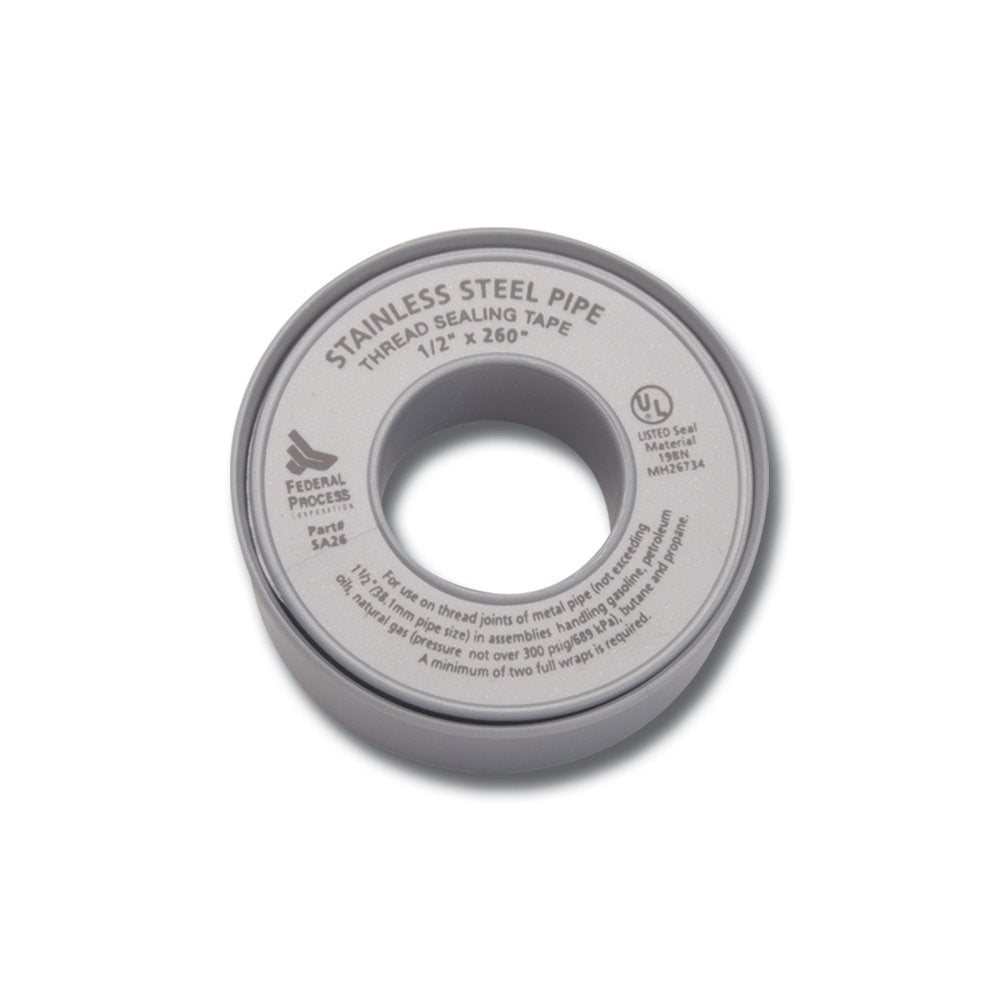 Gasoila Nickel PTFE Thread Seal Tape – Professional-Grade, 1/2 Inch x 260 Inch, High-Density Thread Tape for Stainless Steel Pipes– Leak-Proof Seal, Non-Toxic