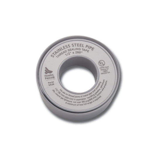 Gasoila Nickel PTFE Thread Seal Tape – Professional-Grade, 1/2 Inch x 260 Inch, High-Density Thread Tape for Stainless Steel Pipes– Leak-Proof Seal, Non-Toxic