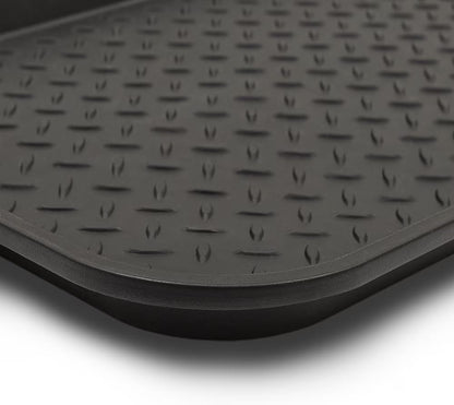 Diamond Boot Tray 15"x 29" Black Plastic Shoe Mud Mat, Indoor Outdoor Entryway Shoe Drip Pan, Drainage Shoe Holder for Garden Boots Pet Feeding Craft Project Floor Protection