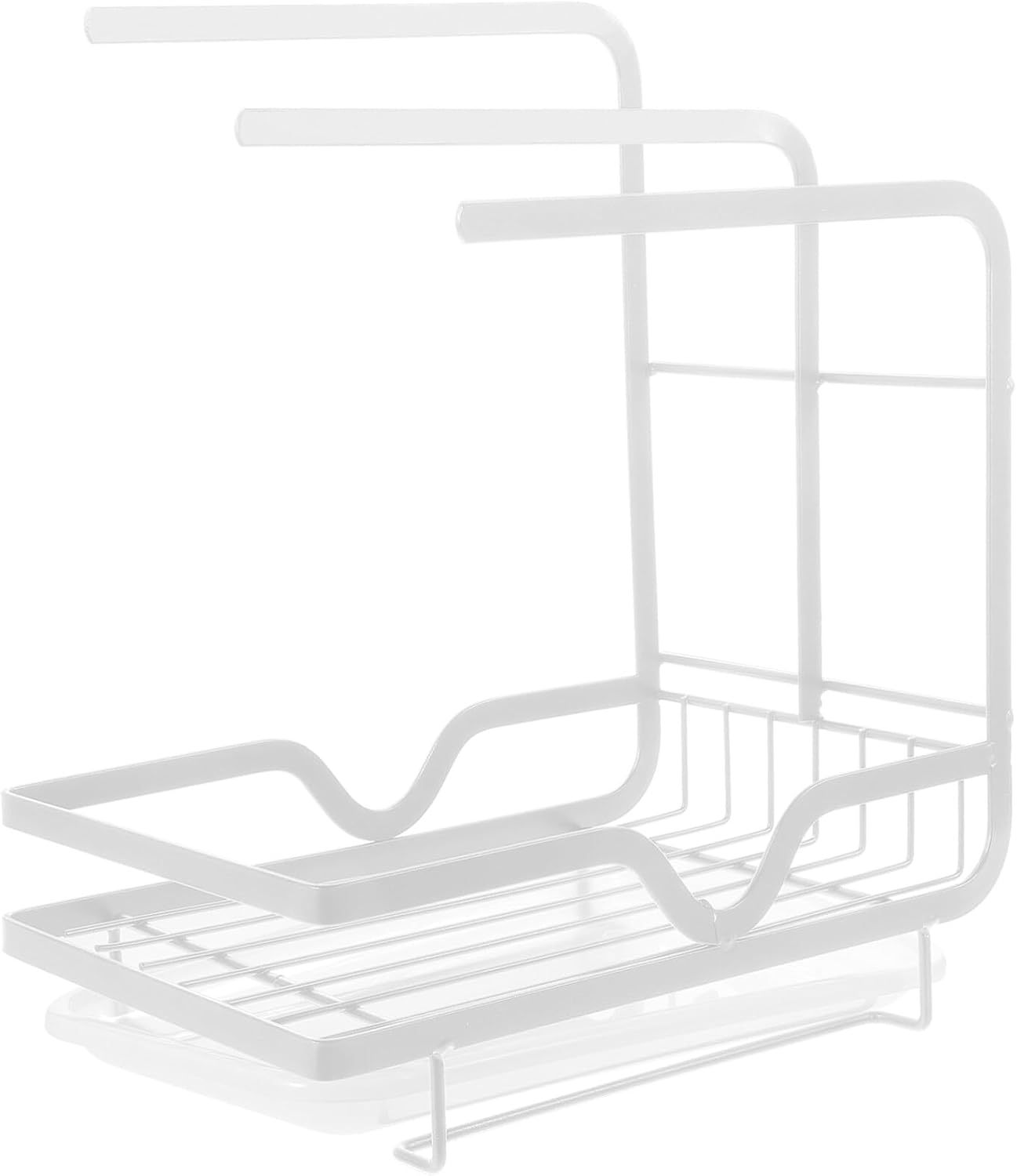Healeved Multi-Functional Sponge Holder Dishcloth Drying Rack for Kitchen Sink Wall-Mounted Organizer for Wiping Cloth and Cleaning Supplies Space-Saving Storage