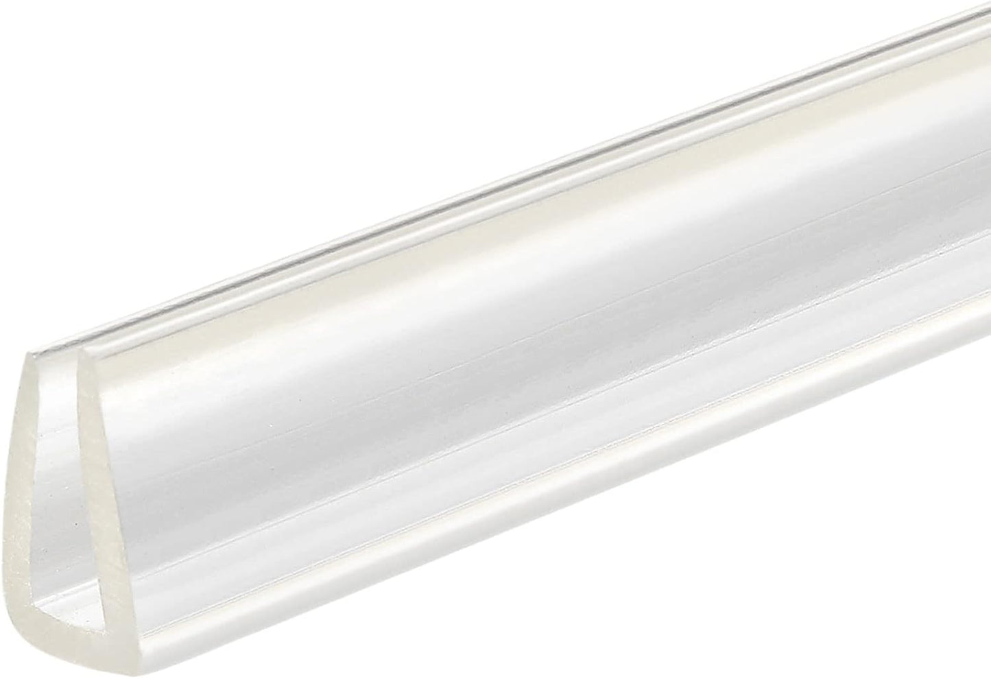 uxcell U Channel Edge Trim, 4.9ft Length Soft Rubber Guard Seal Strip Edge Protector Fit for 1-2mm Edge, (9/32" W x 5/32" H) Clear