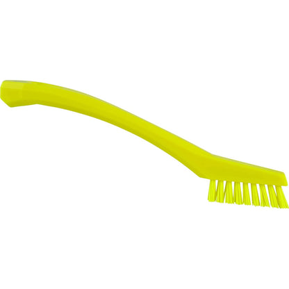 Vikan - 44016 Detail Brush, Multifunctional, Slip-Resistant Cleaning Tool, Extra Stiff Polypropylene & Polyester Bristle, 8 Inch, Yellow