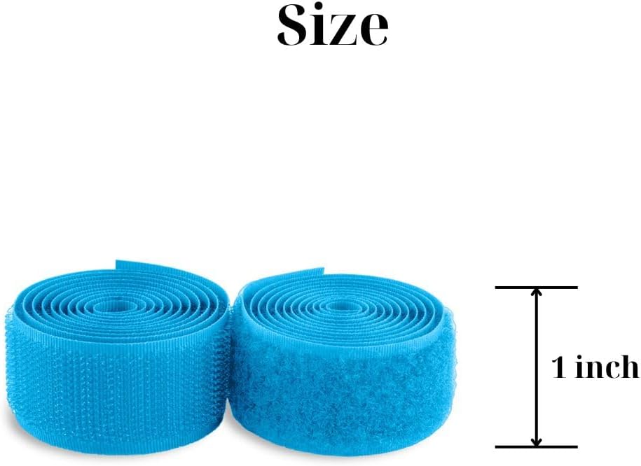 1 inch Black Hook and Loop Tape 1 Yd Self Adhesive Tape Sticky Back Heavy Duty Fastener Ideal for Window Fixing Net Carpets DIY Project Handmade Craft Home Office