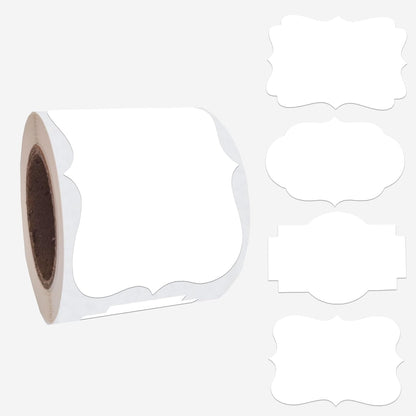 2" x 3" Kraft Label Stickers Writable Gift Labels, 200PCS Self-Adhesive Brown Labels for Essential Oil Bottle, Jars, Food Storage or Gift Decoration