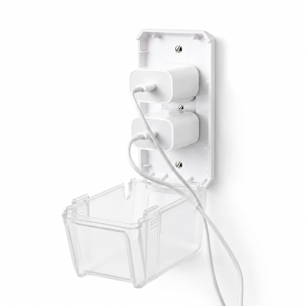 Bates- Baby Safety Outlet Cover Box, Transparent Door, Baby Proof Outlet Covers, Plug Covers for Electrical Outlets