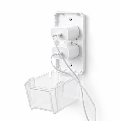 Bates- Baby Safety Outlet Cover Box, Transparent Door, Baby Proof Outlet Covers, Plug Covers for Electrical Outlets