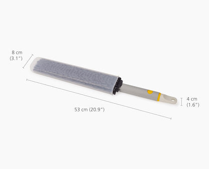 Joseph Joseph CleanTech 2-in-1 Tile and Tub Scrubber and Grout Cleaning Brush with V-Shaped Bristles