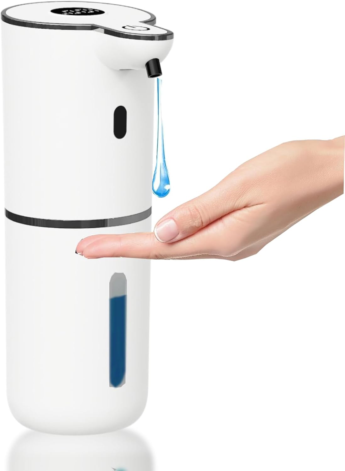 Automatic Soap Dispenser Touchless, Foaming Soap Dispenser 6 Adjustable Level Hands Free USB Rechargeable Dispenser Electric Wall Mounted Dish Dispenser Kitchen Bathroom
