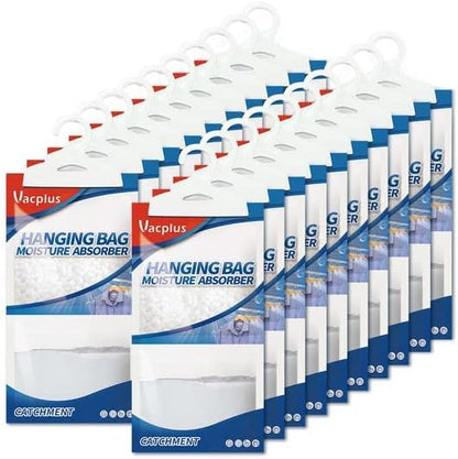 Vacplus Moisture Absorbers Packets, Fragrance Free 20 Pack, Humidity Packs, Dessicant Packets, Hanging Closet Dehumidifier Bags, Odor Eliminator for Bathroom 9.8OZ