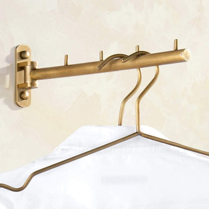 Laundry Rack, Wall Mounted Airer, Drying Racks Balcony Drying Racks Single Pole Bathroom Clothes Rail All Copper Material Punch Installation 30Cm