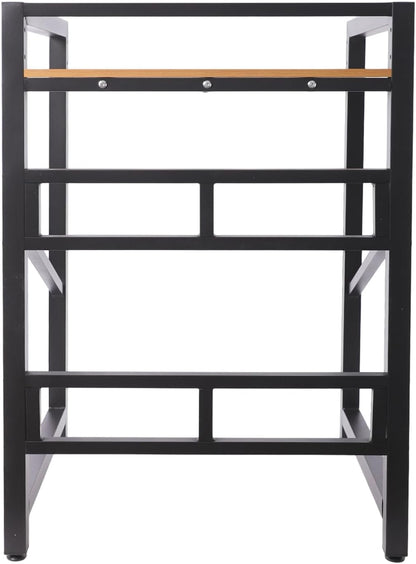 Over Washer and Dryer Shelves,Heavy Duty Laundry Room Storage Organization Clothes Drying Rack with 3-level Adjustable Height,661.39LBS Load-Bearing (Black)