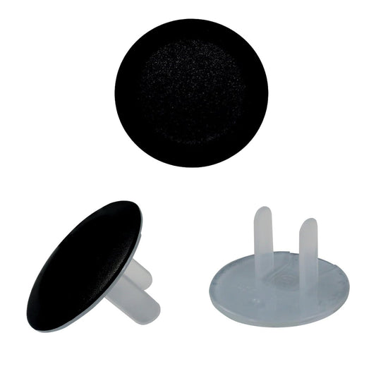 12 Pack Pure Black Outlet Covers Baby Proofing Child Proof Plug Covers for Electrical Outlets Easy Install Outlet Plug Covers