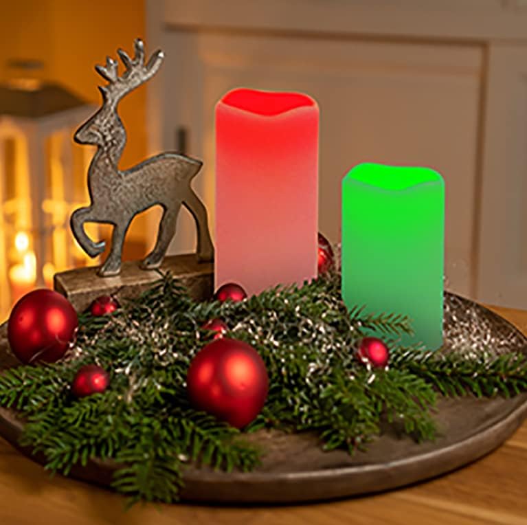 Enido Flameless Candles with Remote, 9 PC Outdoor Waterproof Battery Operated LED Pillar Candles, Flickering Electric Candles with Timer, 3" x 4" 5" 6" for Lantern, Patio, Wedding, Easter