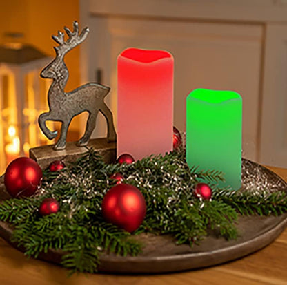 Enido Flameless Candles with Remote, 9 PC Outdoor Waterproof Battery Operated LED Pillar Candles, Flickering Electric Candles with Timer, 3" x 4" 5" 6" for Lantern, Patio, Wedding, Easter