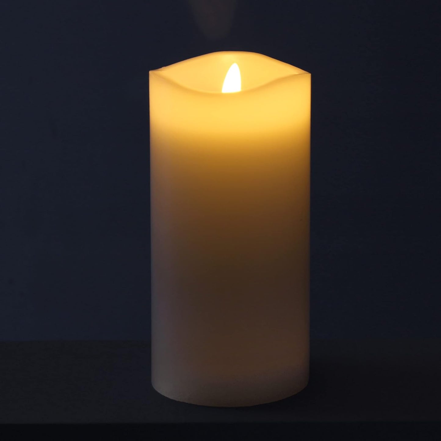 Stonebriar 6 Count White Real Wax 3x3 Flameless LED Pillar Candles with Remote and Timer