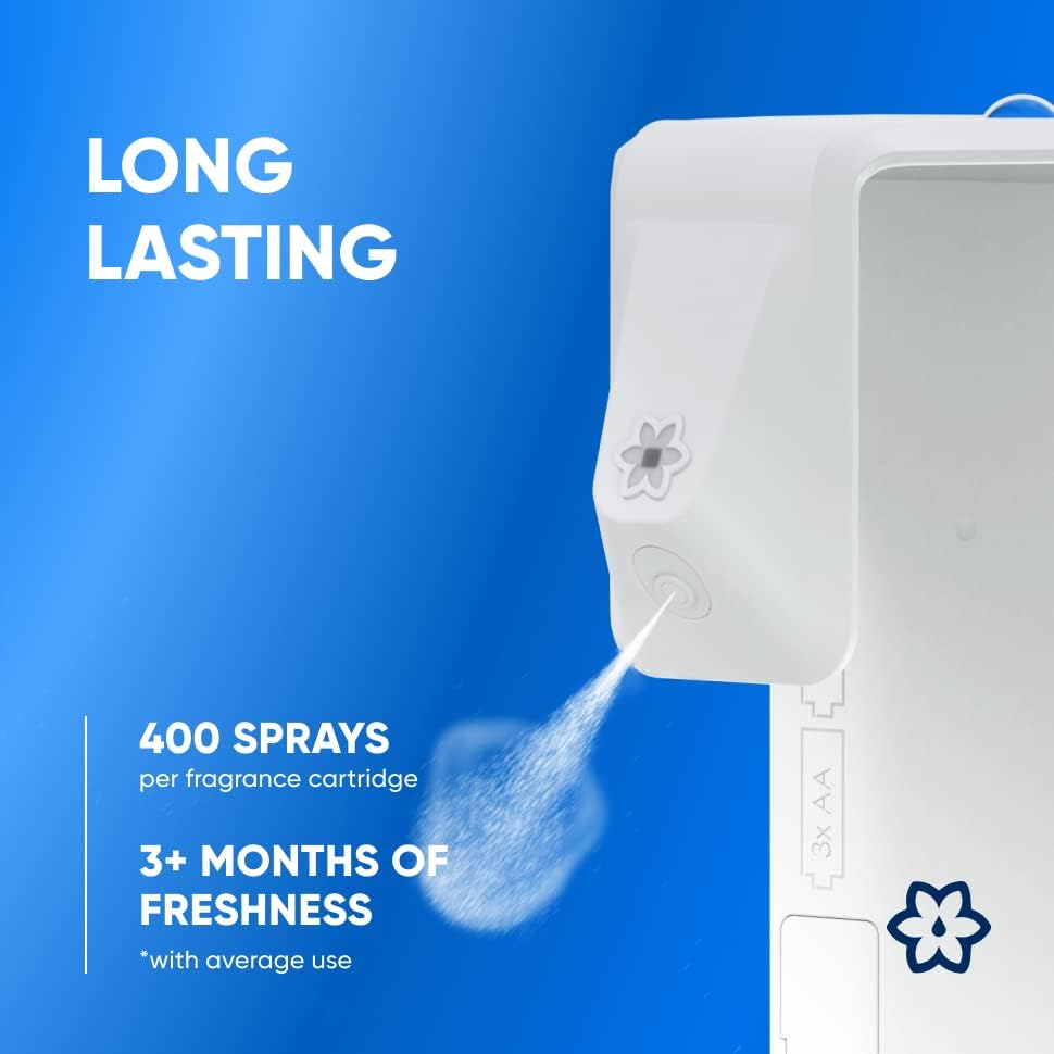 Loo Loo Touch Free Toilet Freshener Refills, Natural Essential Oils – Toilet Smell Eliminator, Bathroom Deodorizer, Air Freshener Spray for Bathroom, Clean Cotton Fragrance, 2.0 Fl Oz