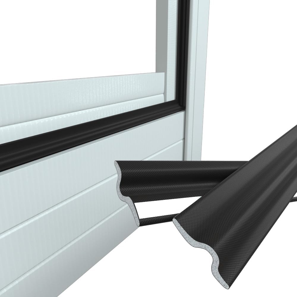 118 inch Weather Stripping Door Seal Strip for Bottom of Door,Self-Adhesive Window Draft Stopper Foam Seal Strip,Soundproof Window Insulation Weather Strip for Winter Gap Blocker(White)
