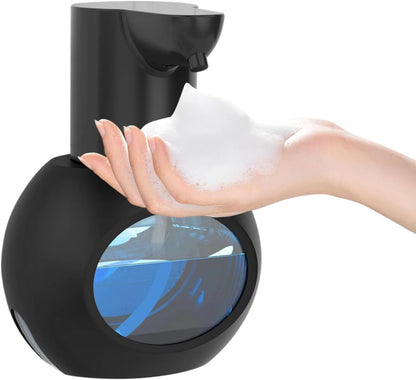 Automatic Foam Hand Soap Dispenser, Rechargeable Touchless Wall Mount Foaming Soap Dispenser, 15oz/420ml, 4 Adjustable Levels Infrared Sensor Electric Dispenser for Bathroom, Kitchen, Office - Black