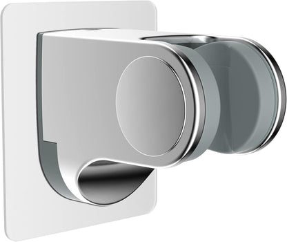 Hibbent Shower Head Holder, Strong Adhesive, Waterproof, Height Adjustable, Wall Mount, No Drilling, Matte Black